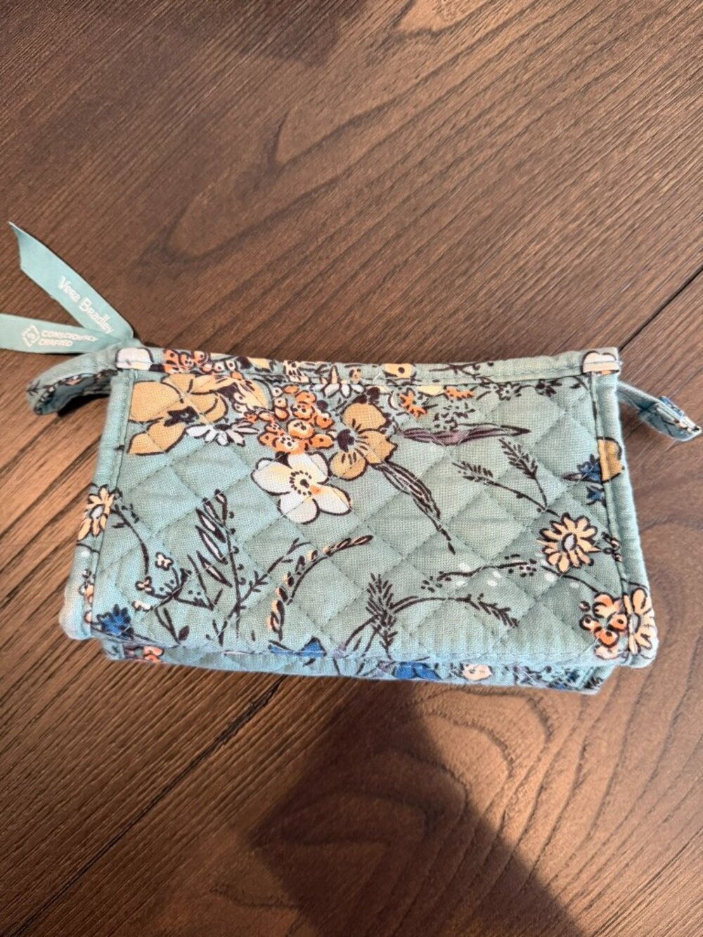 Vera Bradley Small Cosmetic Pouch in Green floral